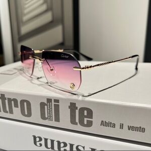 BRAND NEW Cartier Sunglasses with Pink Gradient Lenses Men’s WITH RECEIPT